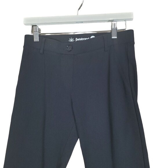 BETABRAND Womens Yoga Dress Pants SZ SL Pull-on Straight Leg Black Neutral - Picture 8 of 9